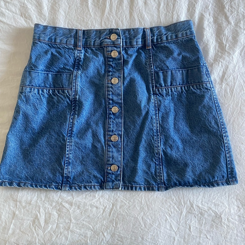 ASOS button down mini denim skirt